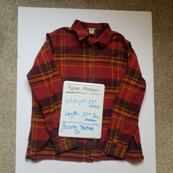 Duluth Trading Co flannel plaid shirt button front - Picture 4 of 9